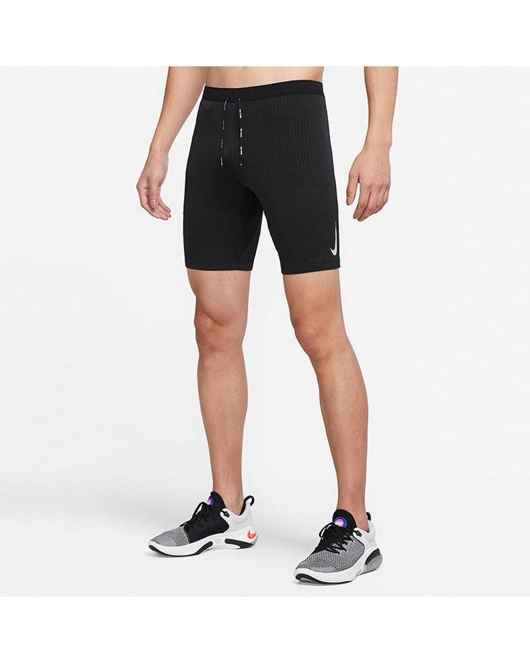Nike Black Dri-Fit Stripe Breathable Lacing Slim Fit Sports Shorts for men