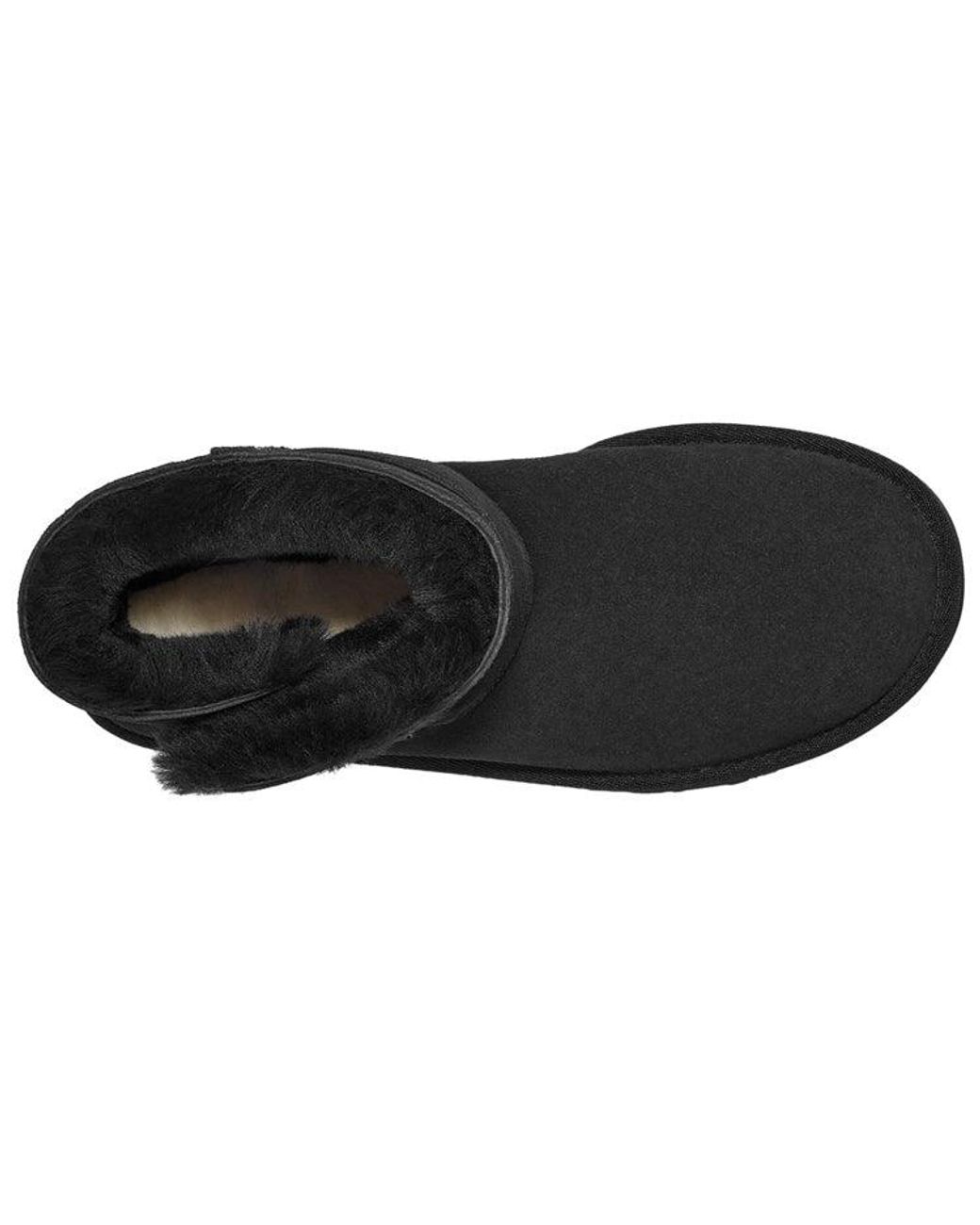 Ugg Black (Wmns) Mini Bailey Graphic Logo Strap Boots
