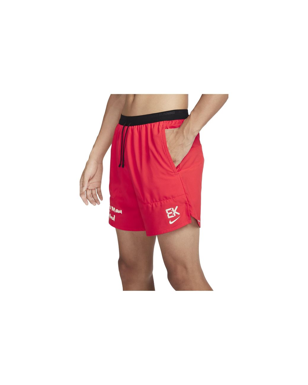 Nike Red Dri-Fit Stride Kipchoge Brief-Lined Running Shorts for men