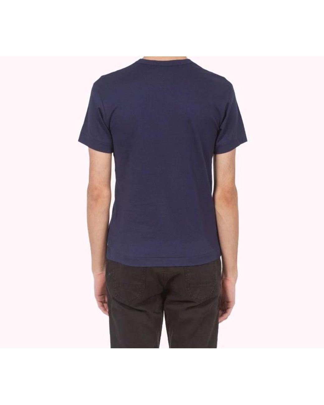 COMME DES GARÇONS PLAY Blue Play Logo Tee for men