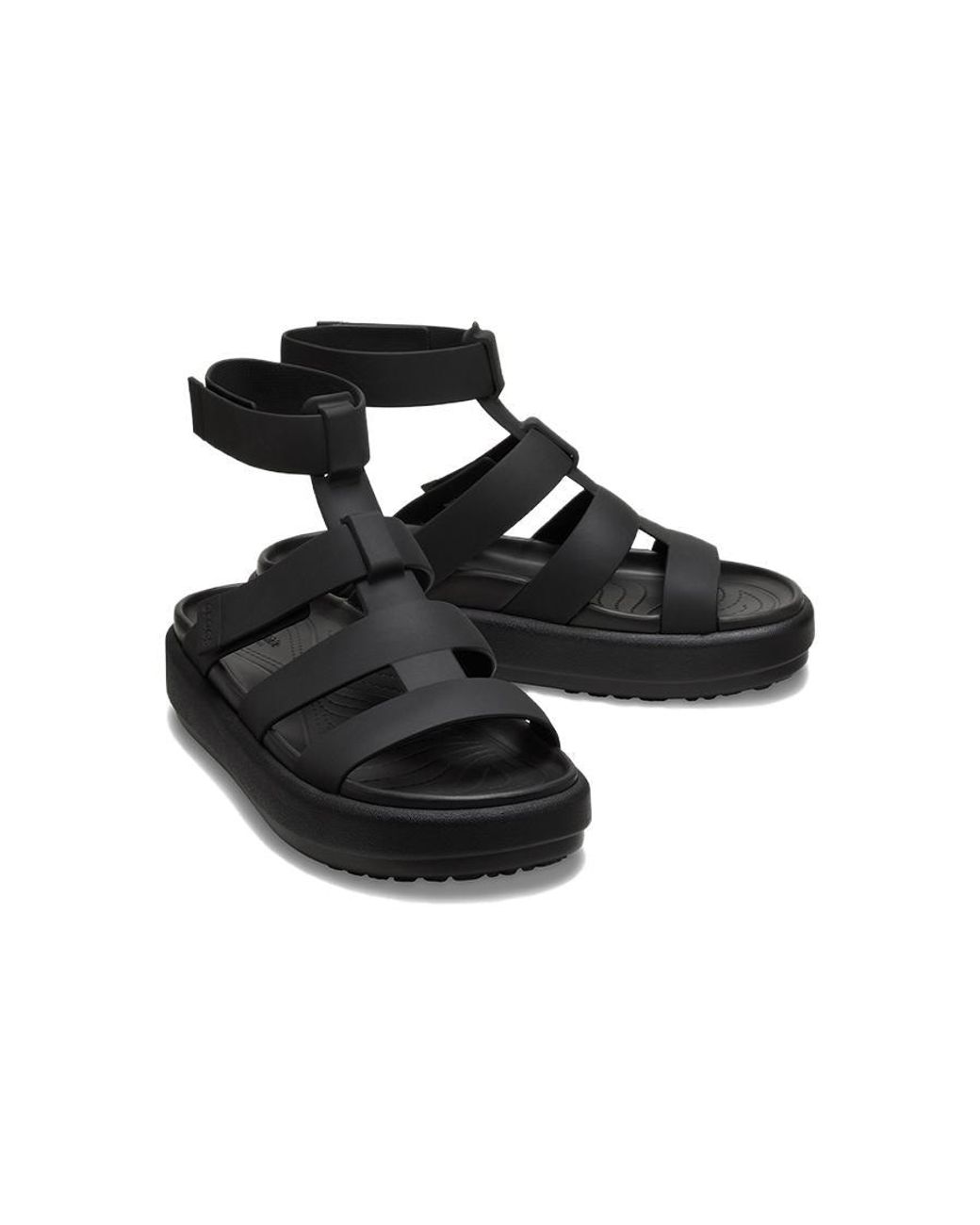CROCSTM Black (Wmns) Brooklyn Luxe Gladiator Sandals