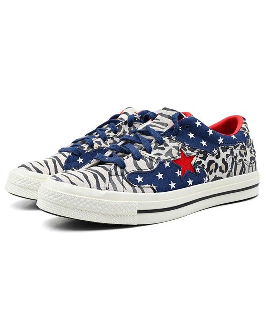 Converse Blue One Star Leopard Grain for men