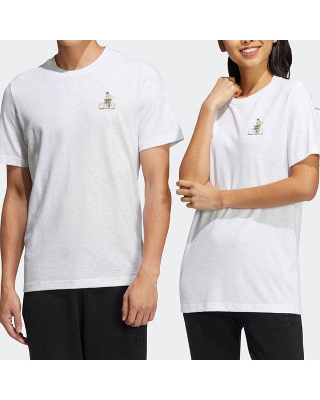 Adidas White Neo Tee for men