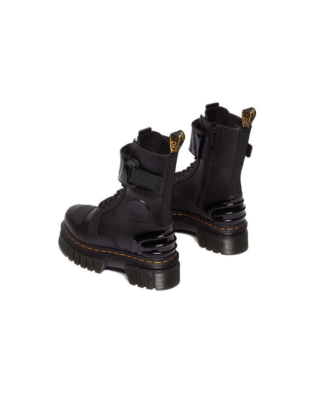 Dr. Martens Black Dr.Martens Audrick 10-Eye Alternative Leather Lace Up Boots