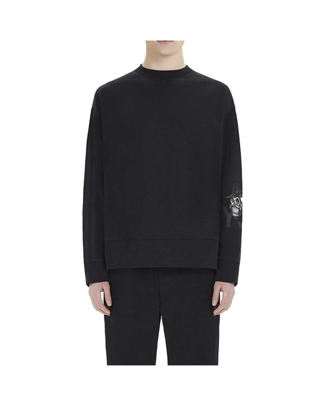 Adidas Blue Y-3 Arm Skeleton Pattern Loose Casual for men