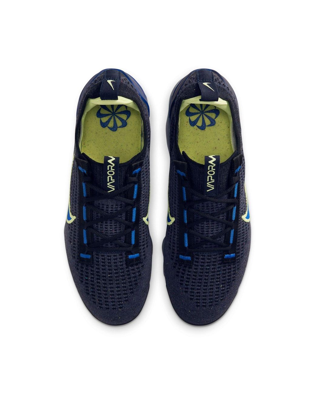 Nike Blue Air Vapormax 2021 Flyknit 'Obsidian Light Lemon Twist' for men