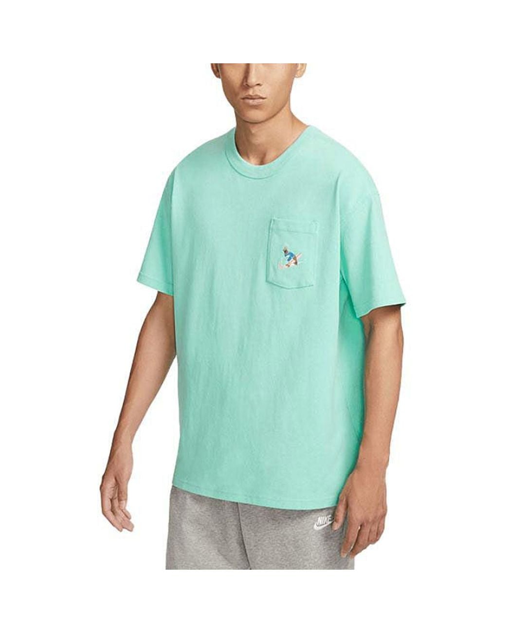 Nike Blue Sportswear Premium Essential Pocket T-Shirt 'Lake' for men