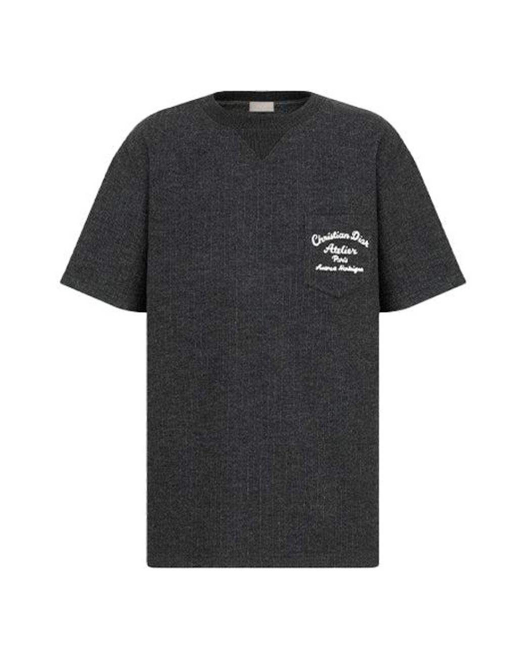 Dior Black Ss22 Alphabet Printing Round Neck Short Sleeve T-Shirt for men