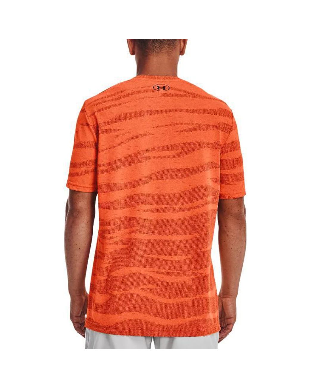 Under Armour Orange Seamless Wave T-Shirt for men