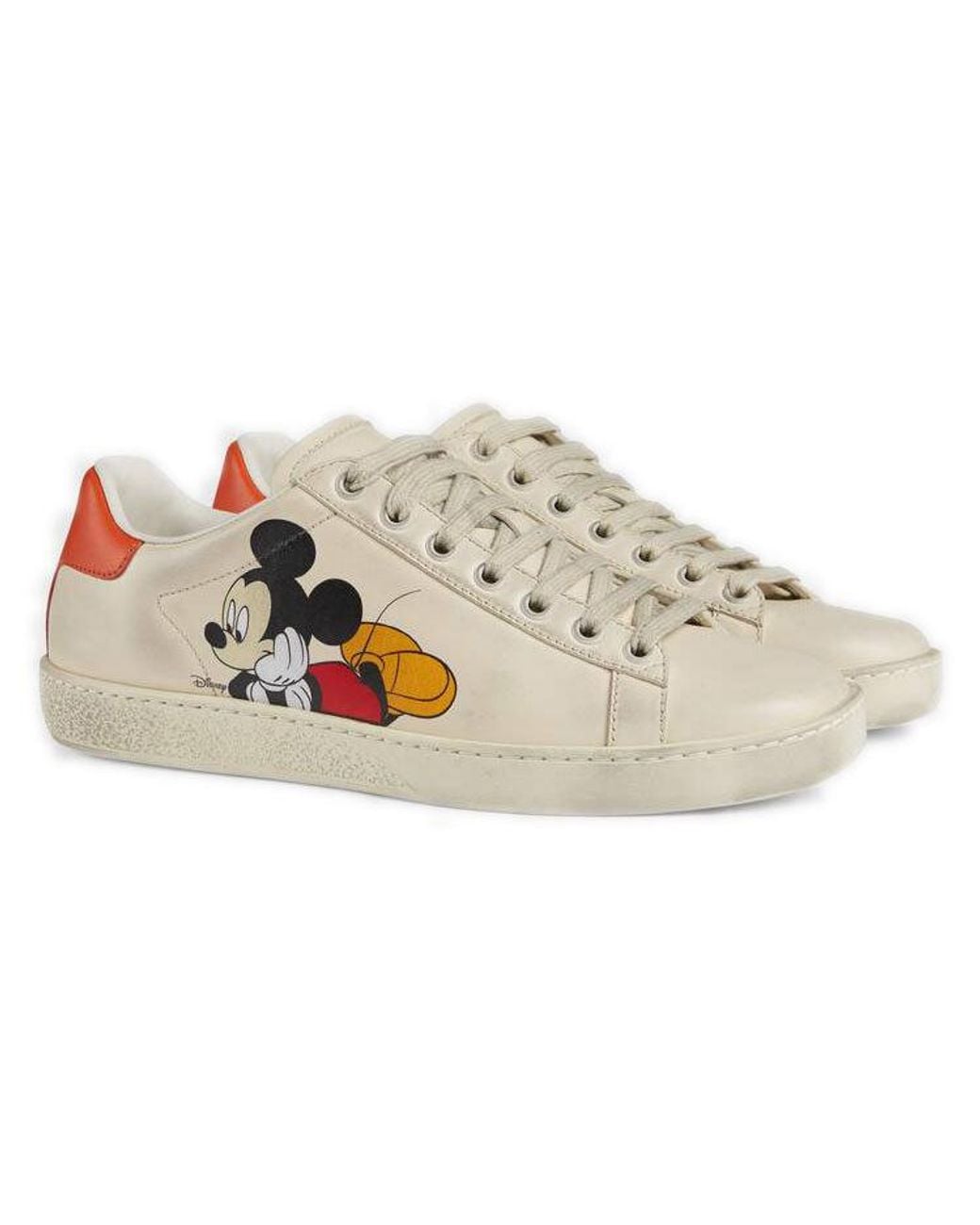 Gucci Natural X Disney Ace Leather Sneaker