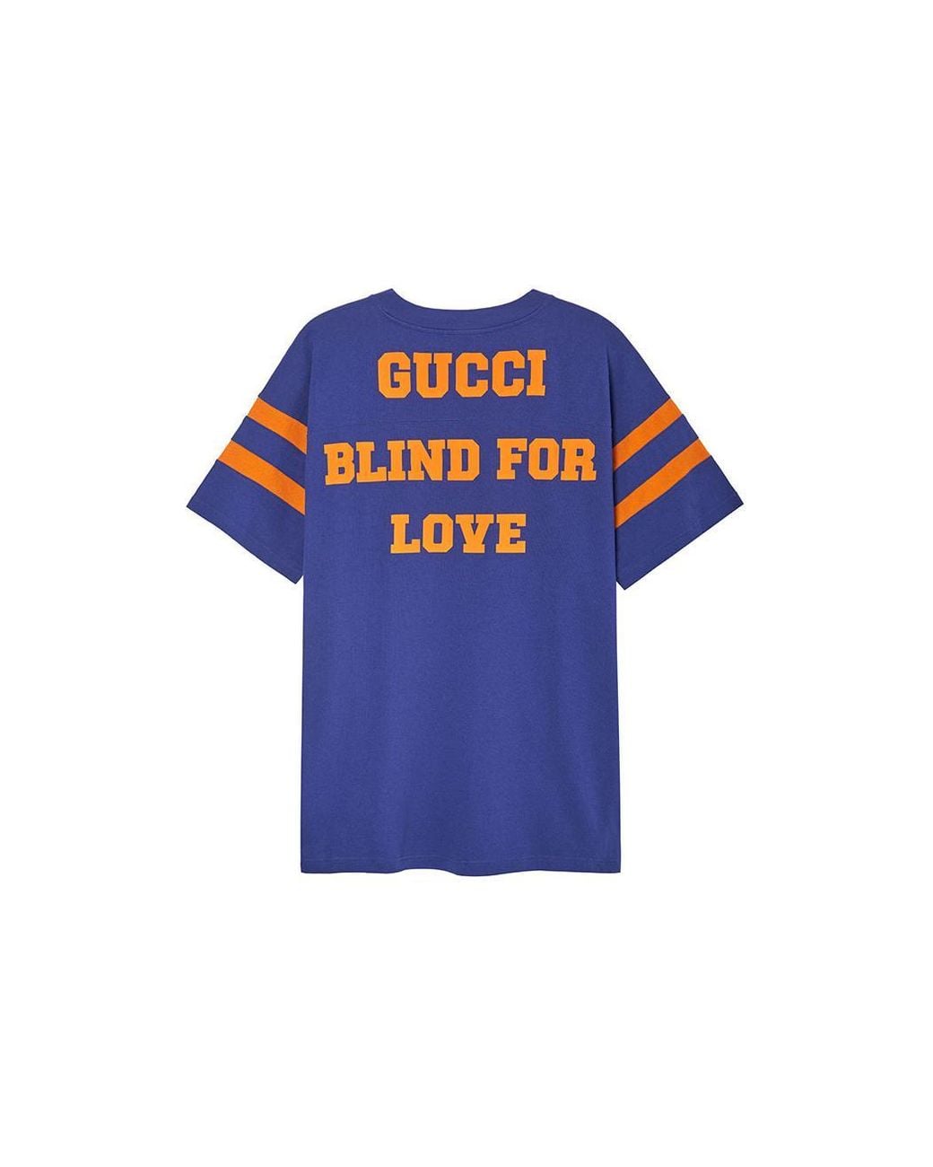 Gucci Blue Logo Football Tee for men