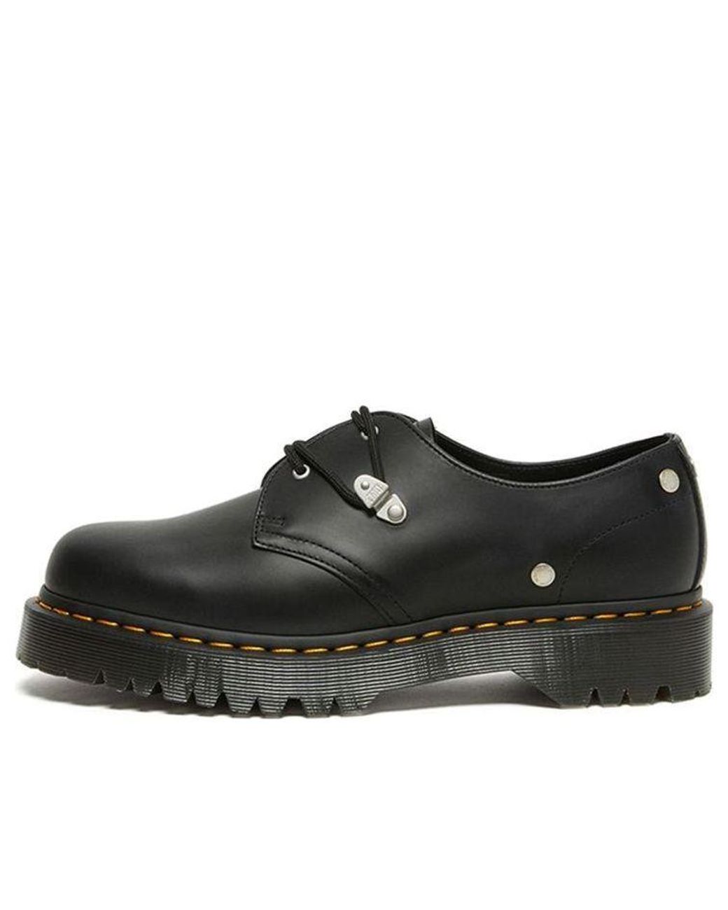 Dr. Martens Black 1461 Bex Stud Leather Shoes 'Carbon' for men