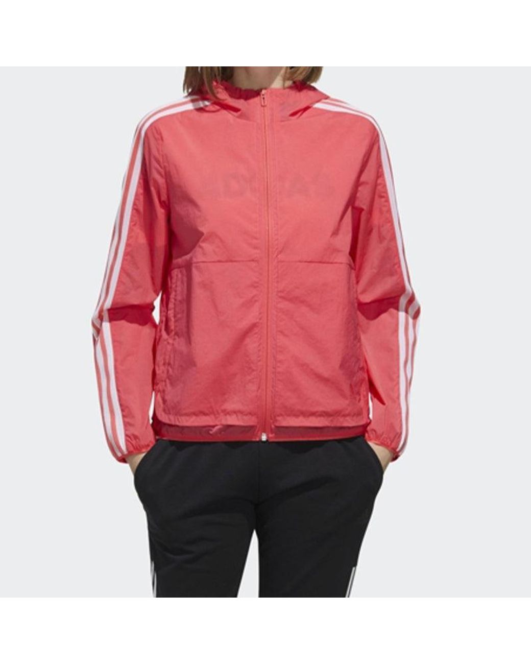 Adidas Red (Wmns) Printing Hooded Jacket