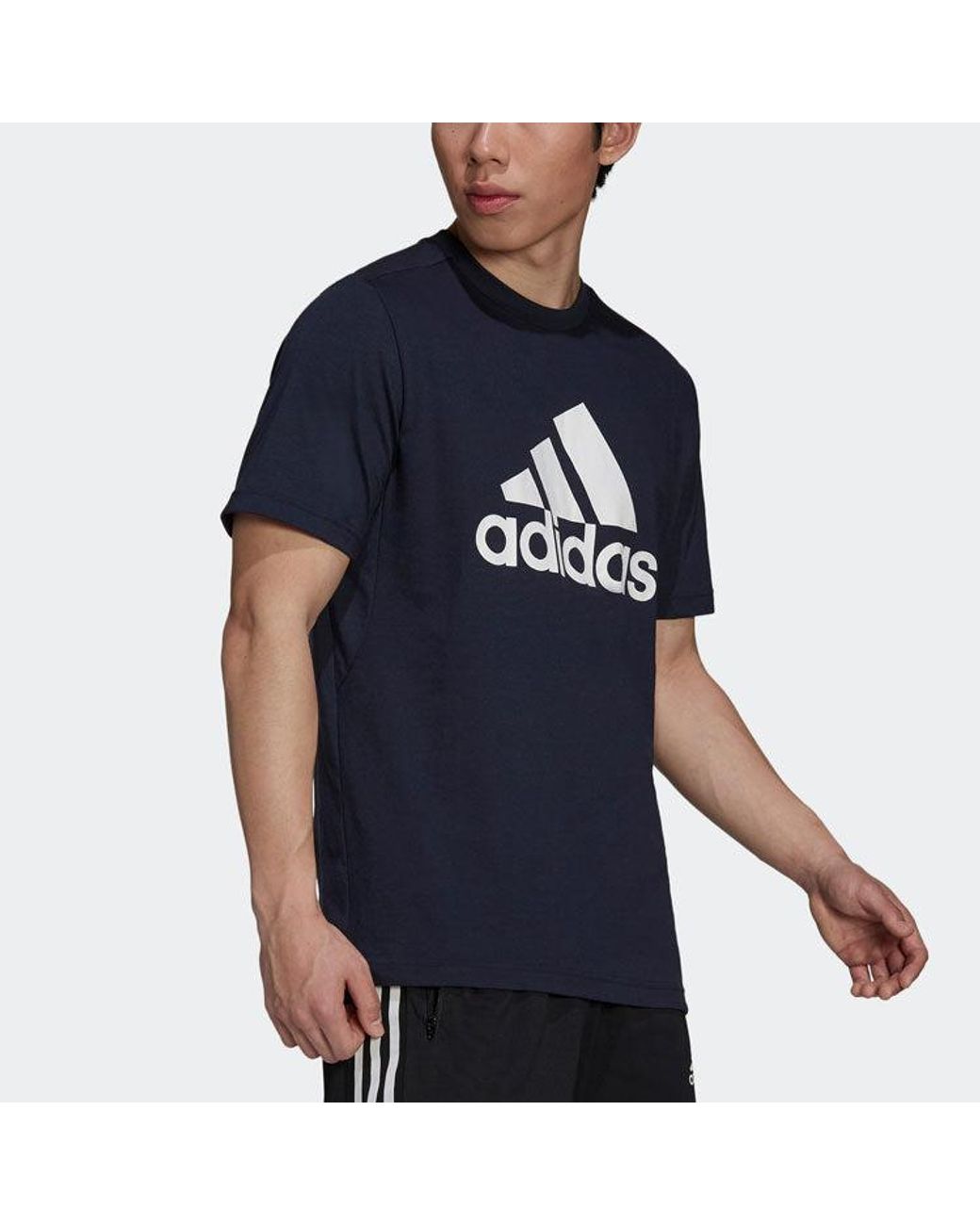 Adidas Blue Aeroready Designed 2 Move Feelready Sport Logo T-Shirt 'Legend Ink' for men