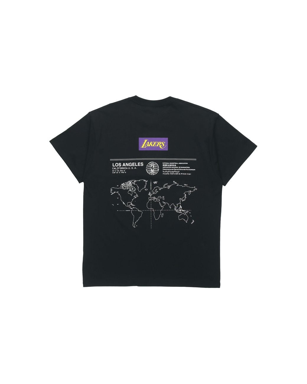 Nike Black Nba Courtside Los Angeles Lakers Short Sleeve Training for men