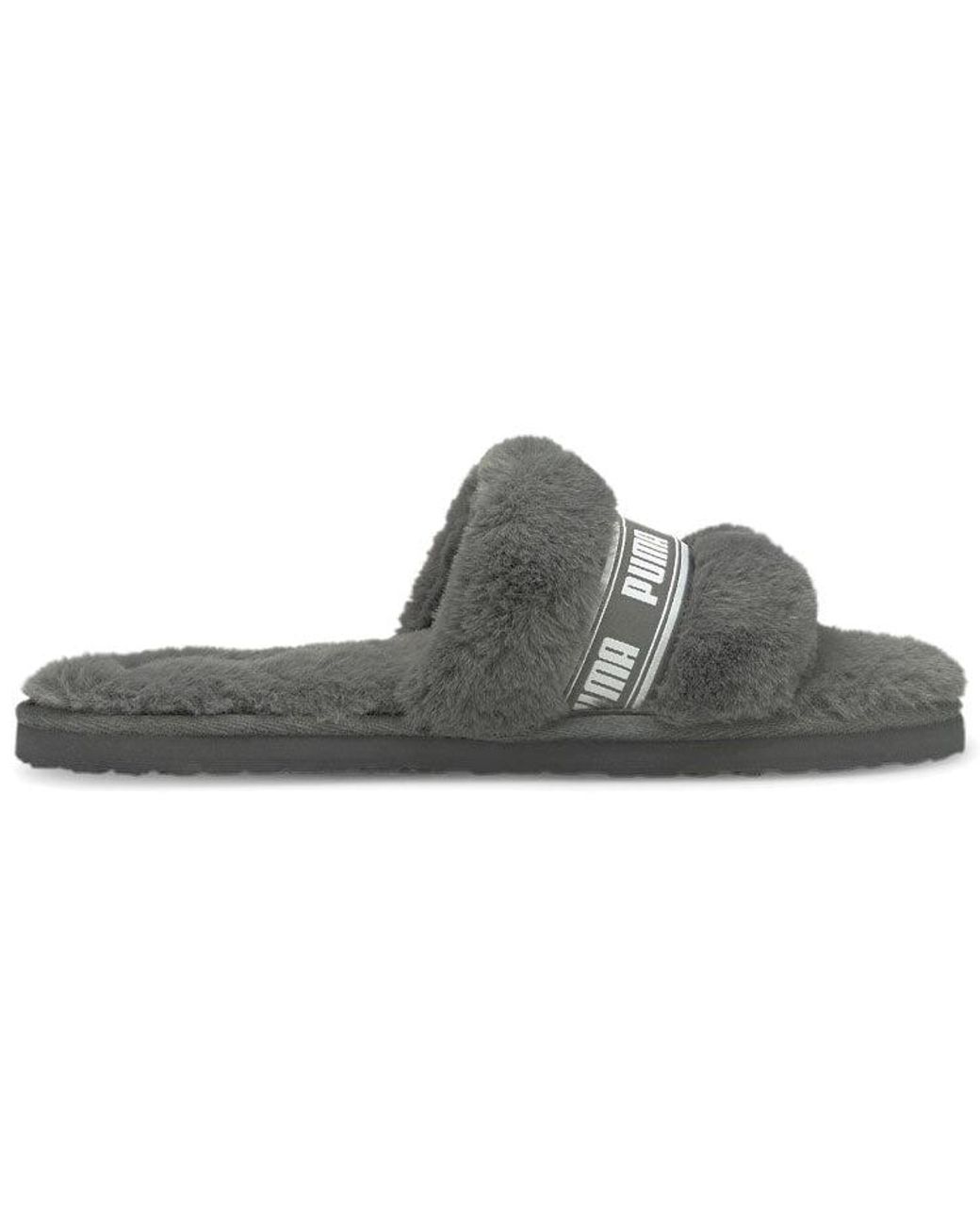 PUMA Gray (Wmns) Fluff Slide 'Charcoal'