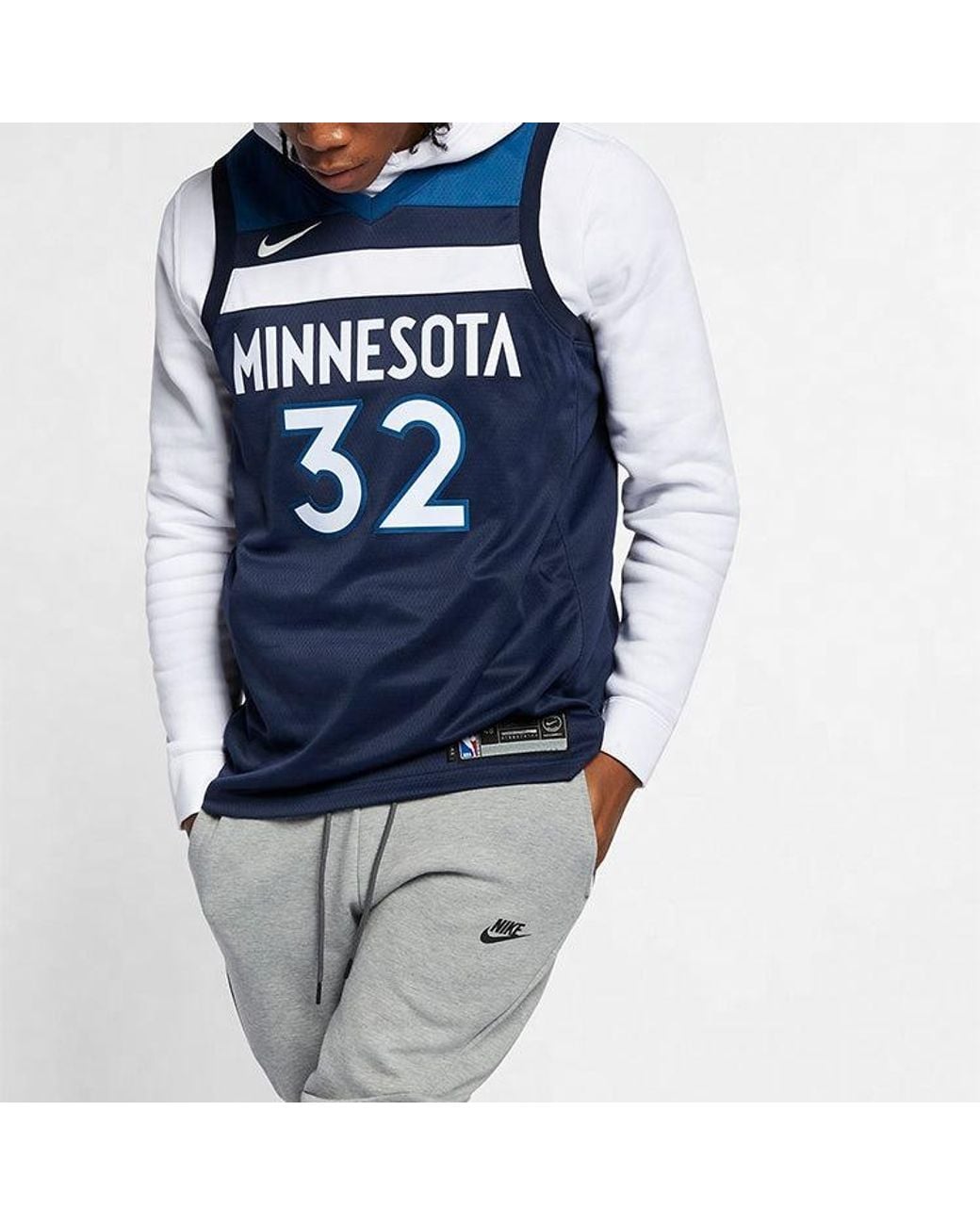 Nike Blue Nba Towns Timberwolves 3 2 Fan Edition Basketball Jersey/Vest 864491-420 for men