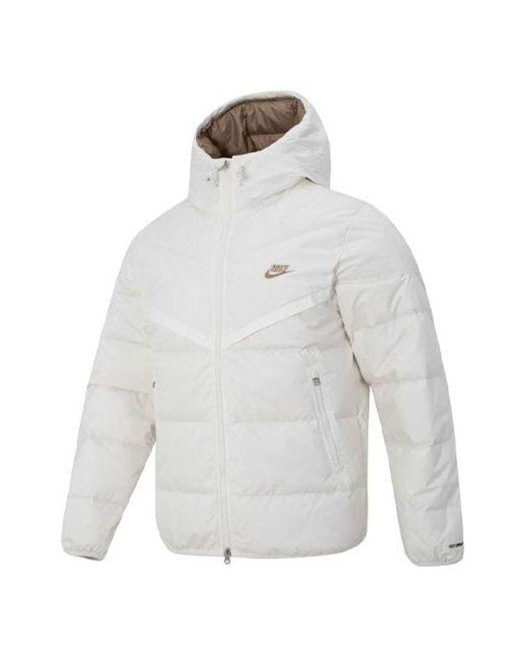nike white jacket with hood