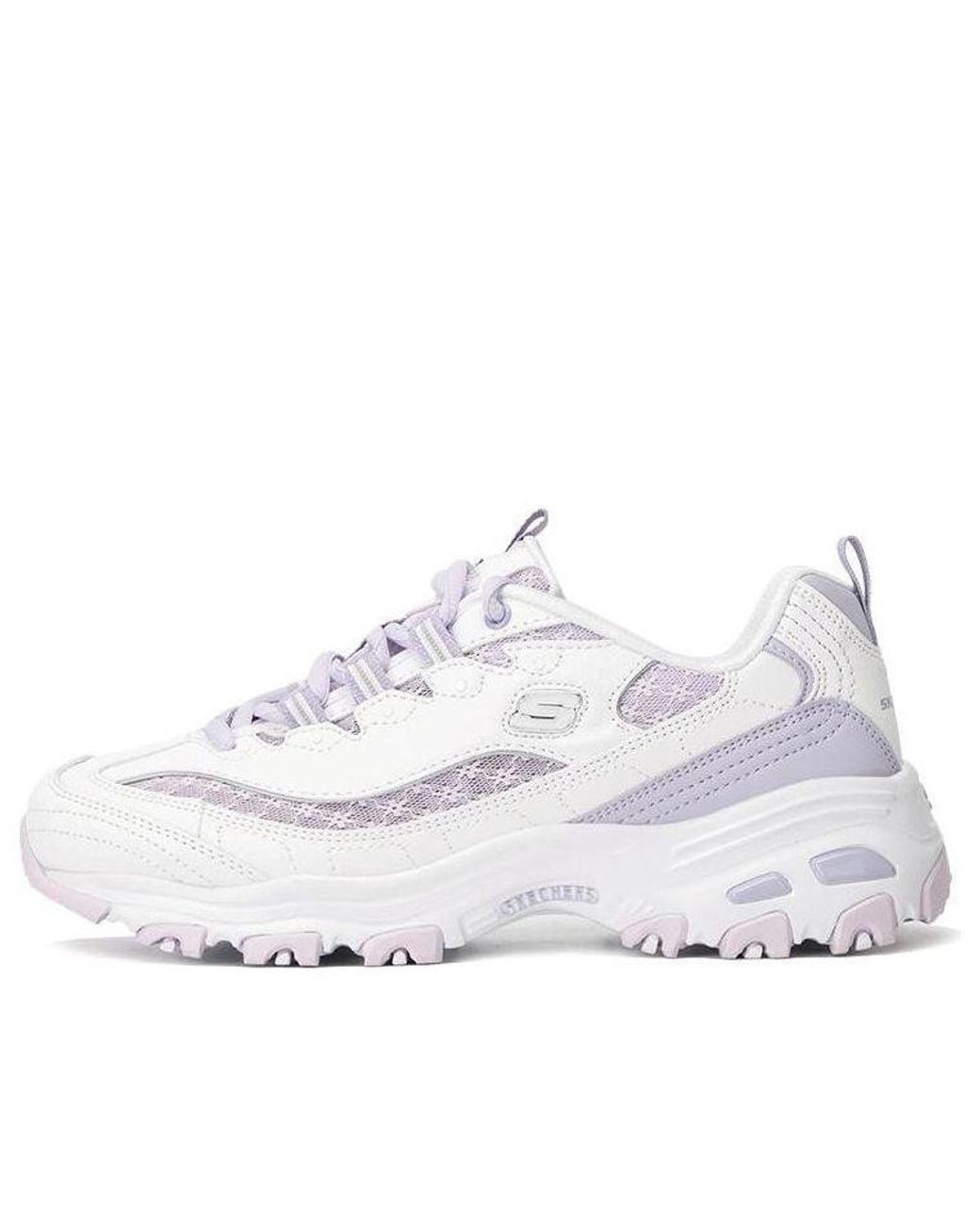 Skechers White (Wmns) D'Lites 1.0 Sneakers