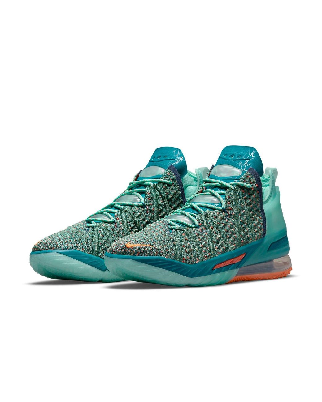 Nike Blue Lebron James Family Foundation X Lebron 18 'We Are Family' for men