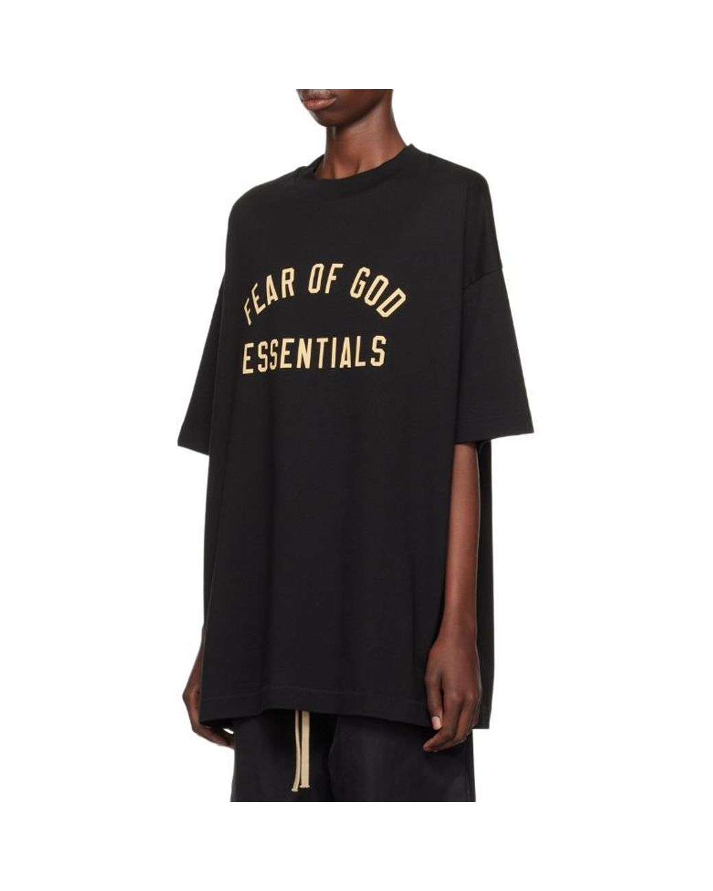 Fear Of God Black Jersey Crewneck Tee for men