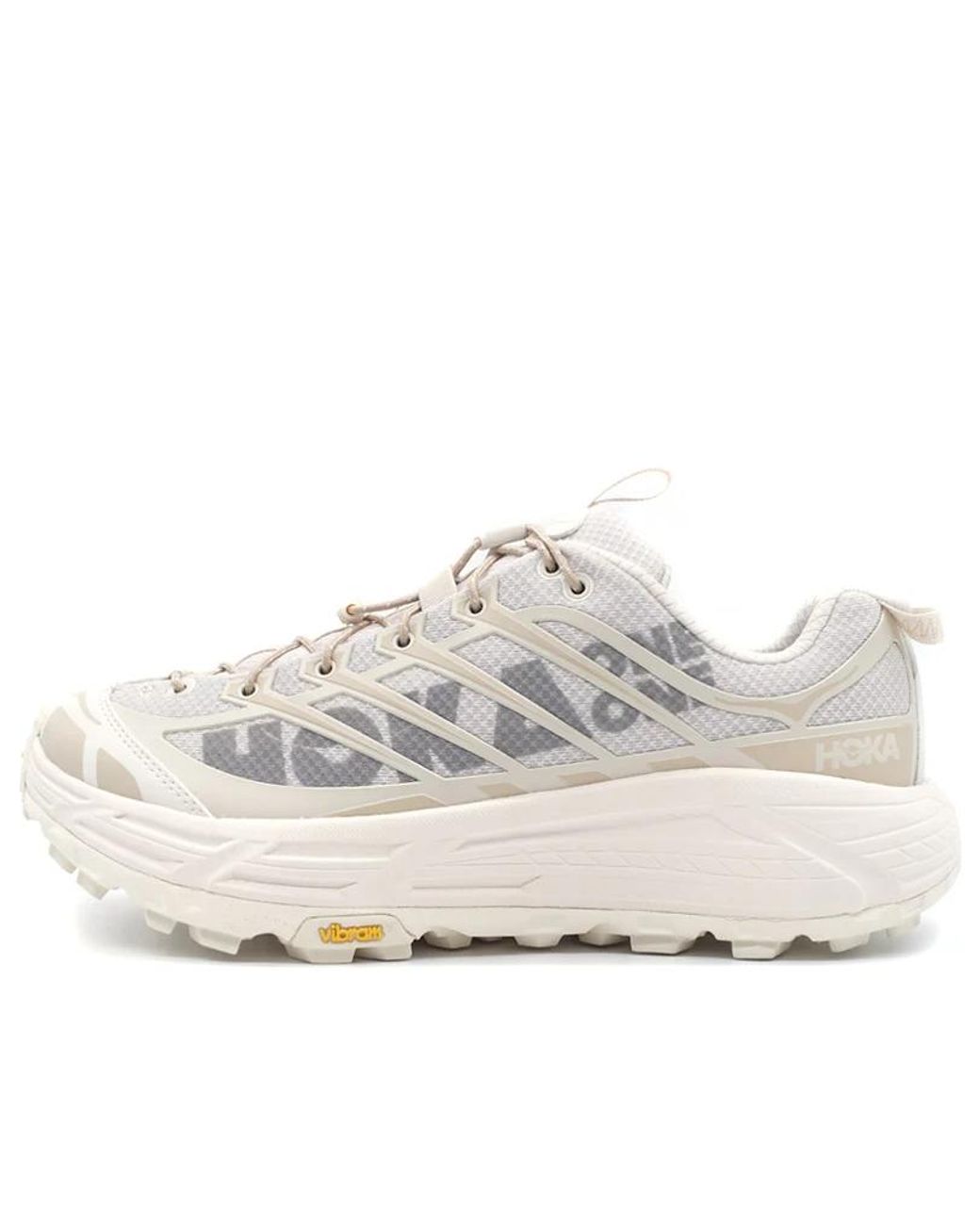 Hoka One One White Mafate Three 2 Sneaker 'Eggnog'