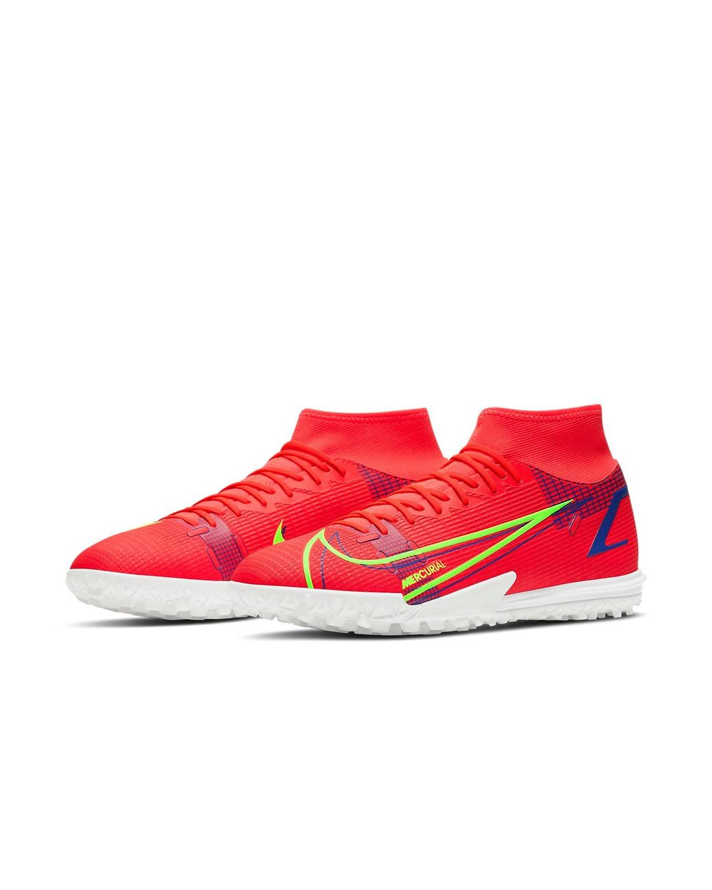 Nike Red Mercurial Superfly 8 Academy Tf Turf Neon' for men