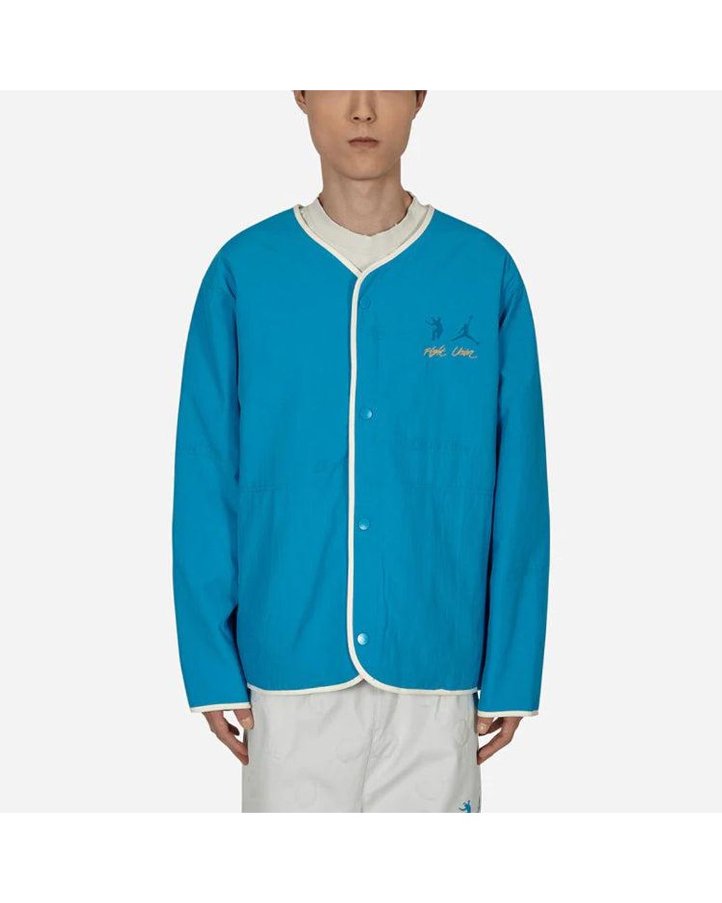 Nike Blue X Union Crossover Solid Color Printing Logo Reversible Long Sleeves Jacket Us Edition for men