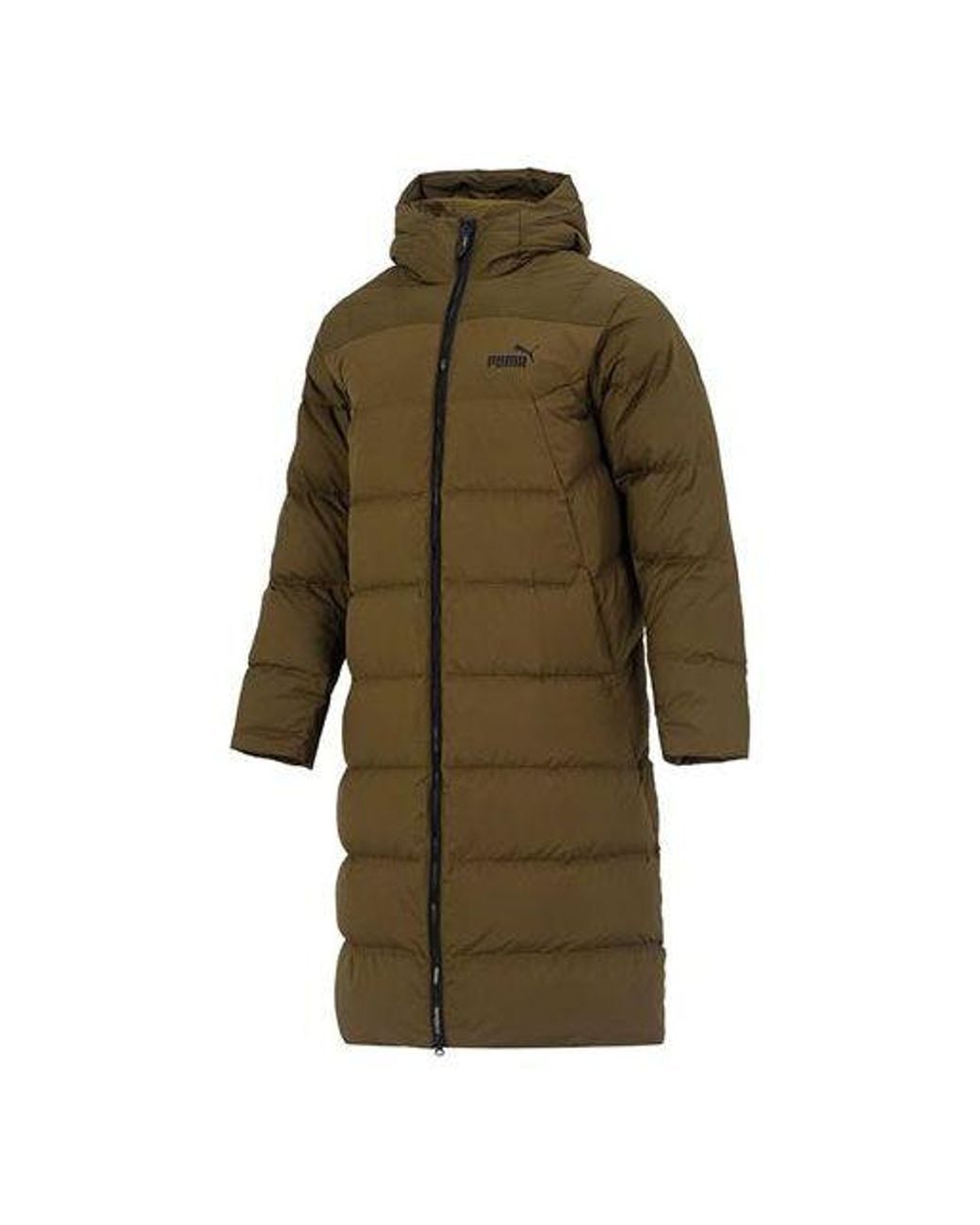 PUMA Green Hooded Down Coat Jacket for men