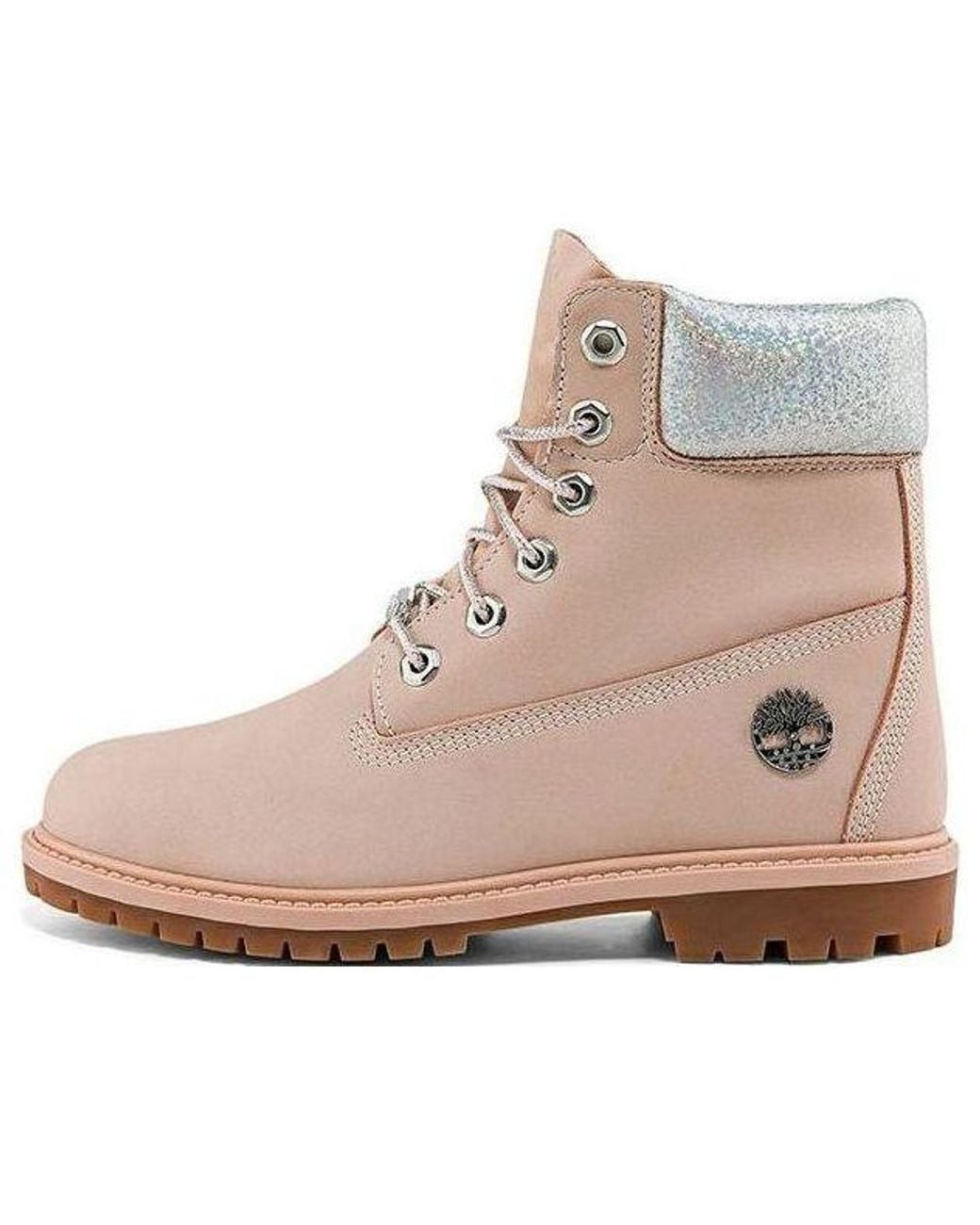Timberland Brown (Wmns) Heritage Inch Waterproof Boots 'Light Nubuck'