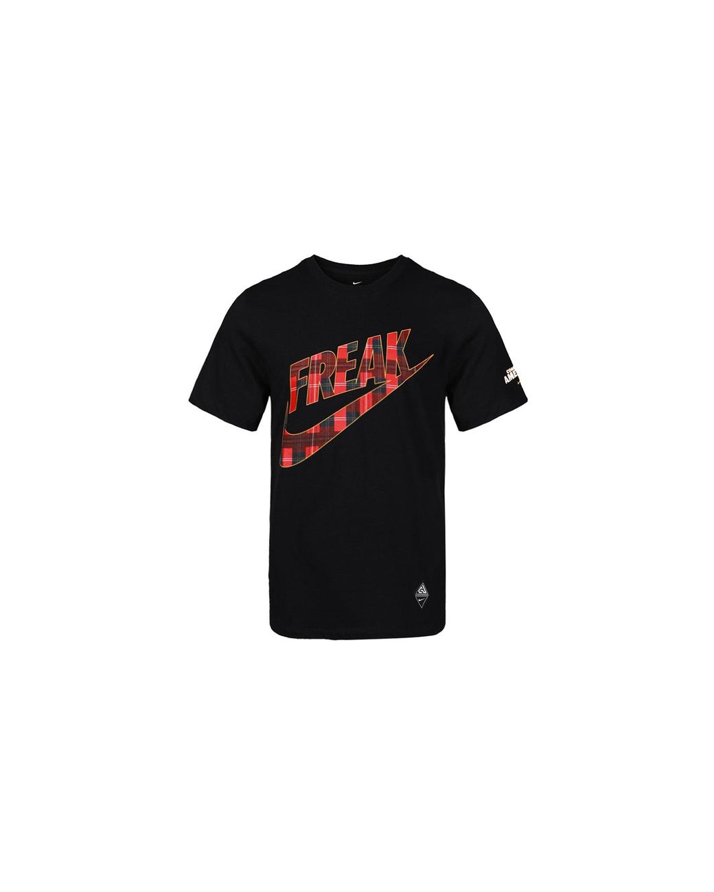 Nike Black Giannis Swoosh Freak Logo T-Shirt for men