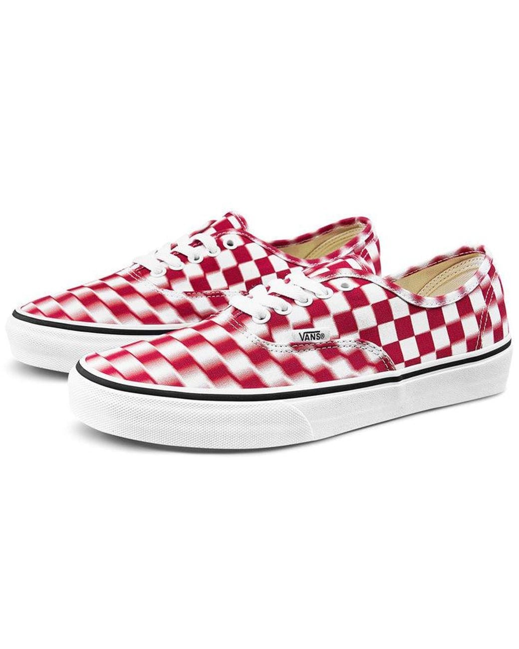 Vans Red Authentic 'Blur Check for men