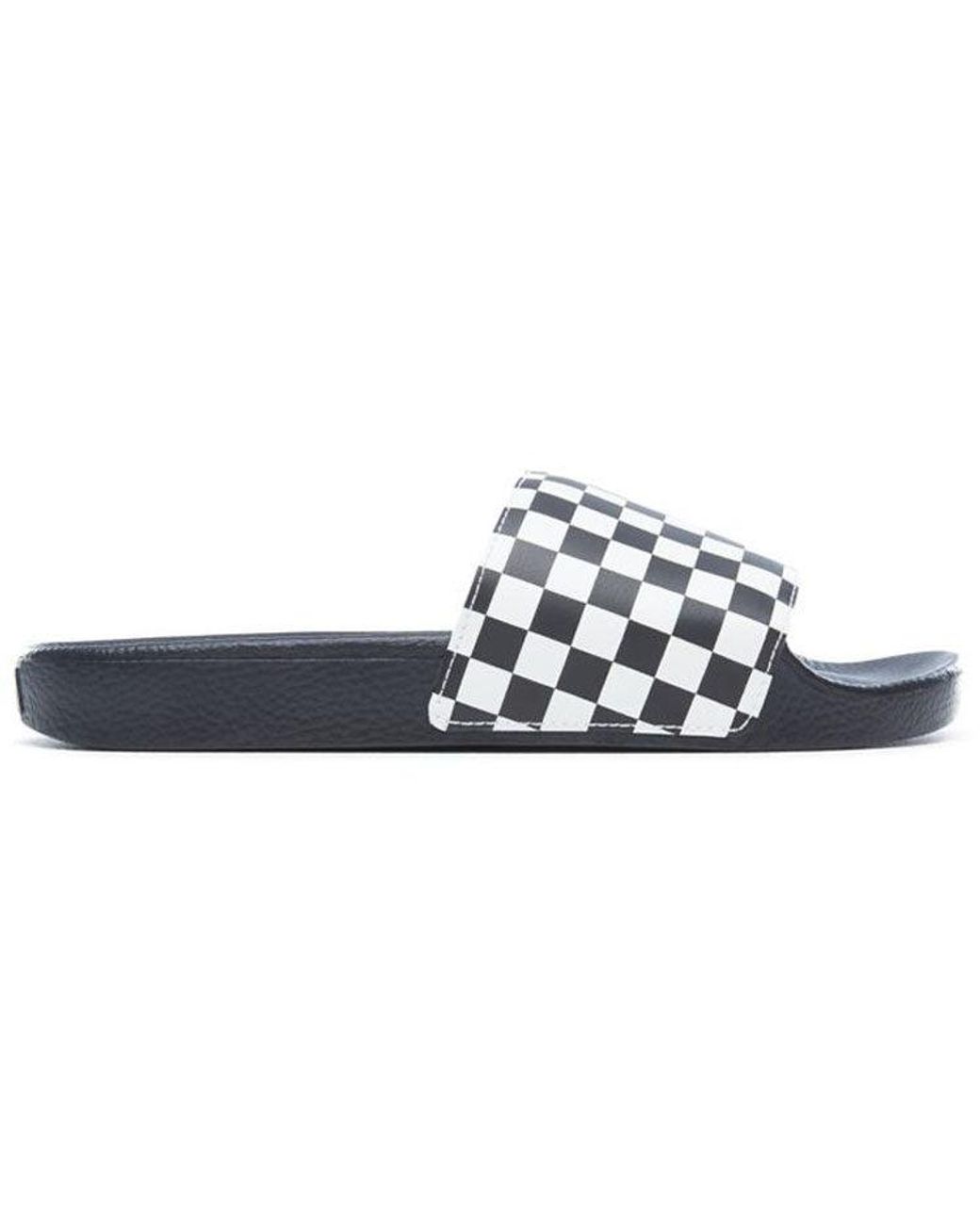 Vans Blue Slide-On 'Checkerboard' for men