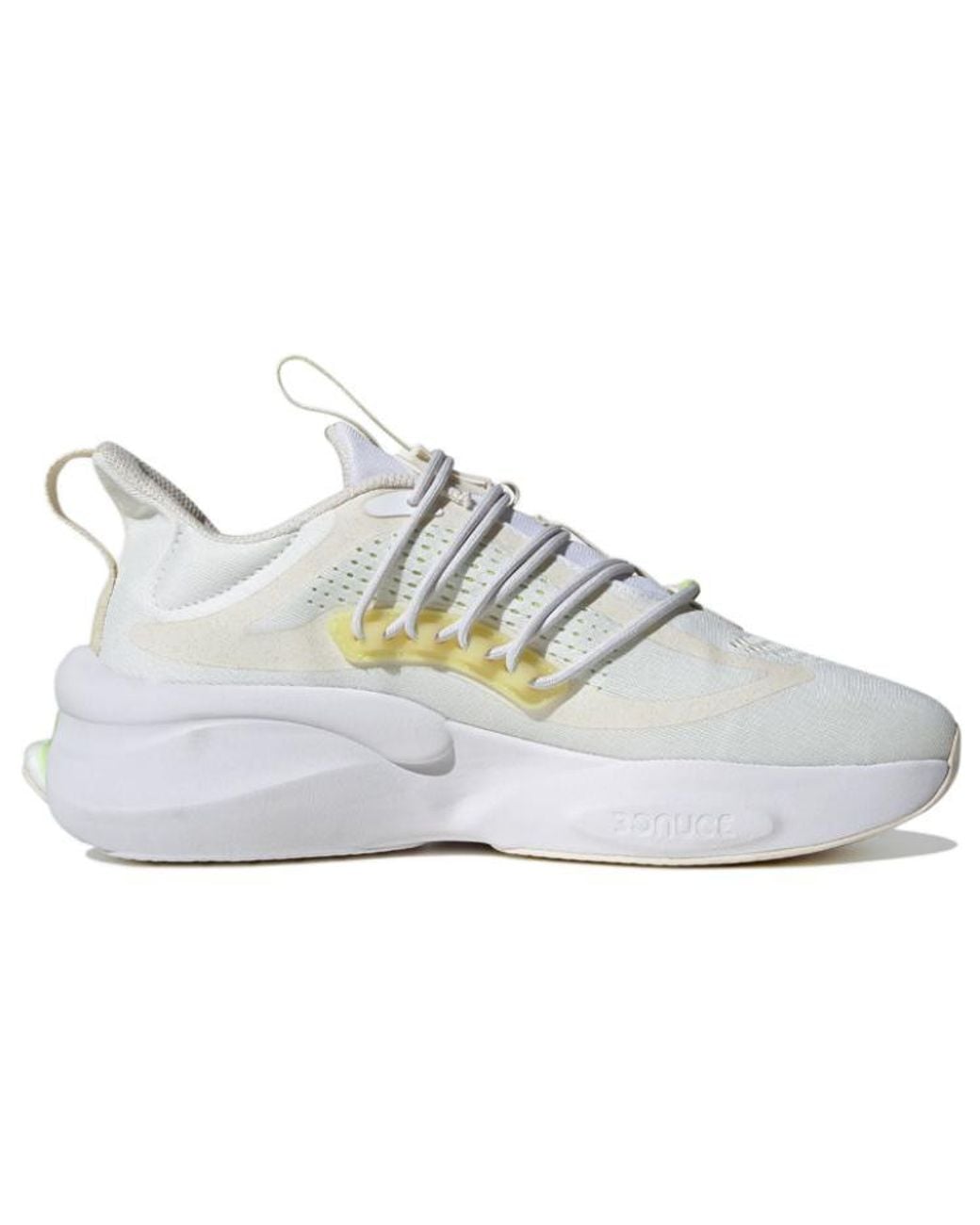 Adidas White Alphaboost V1 Running Shoes for men