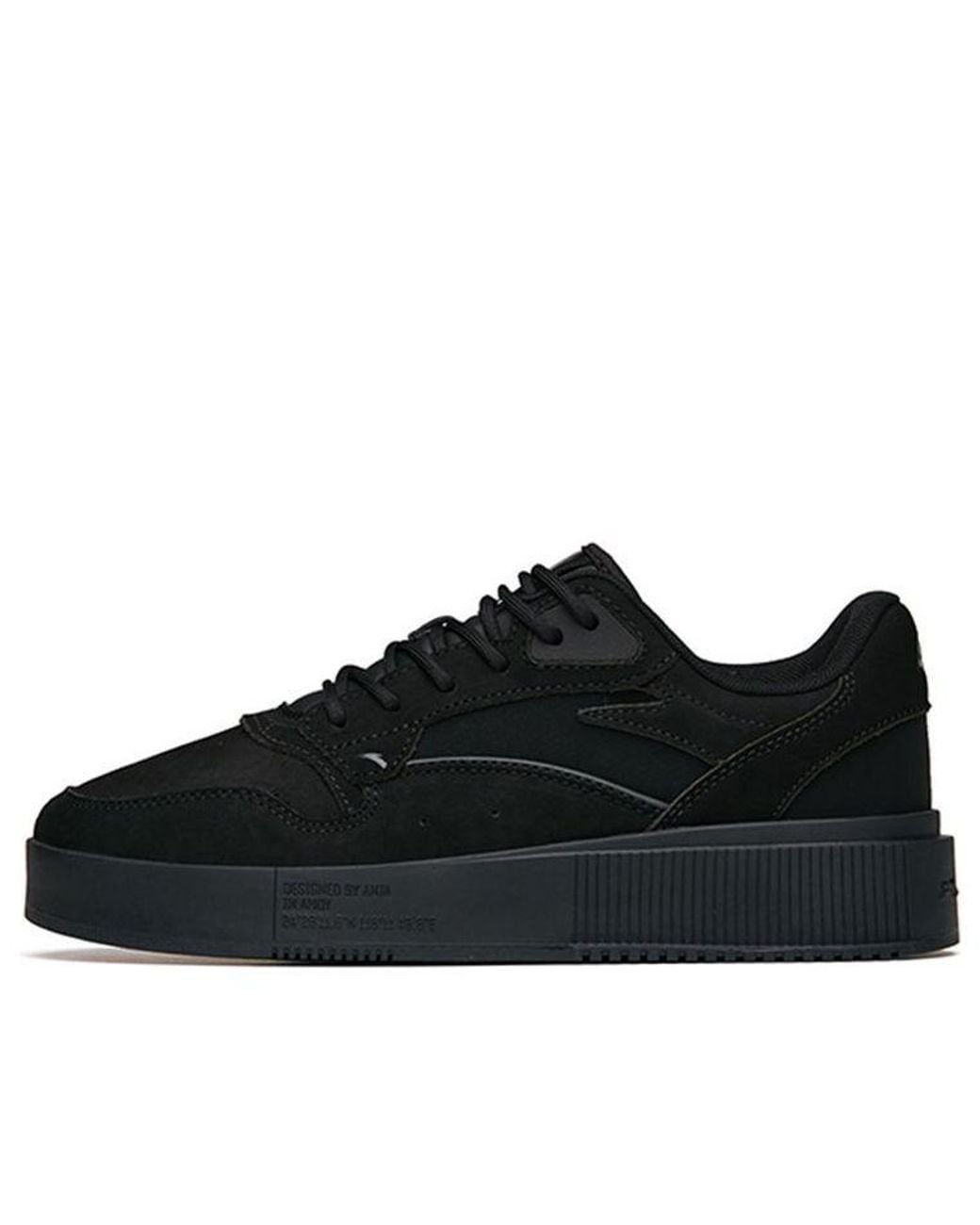 Anta Black Lifestyle Skate Shoes for men