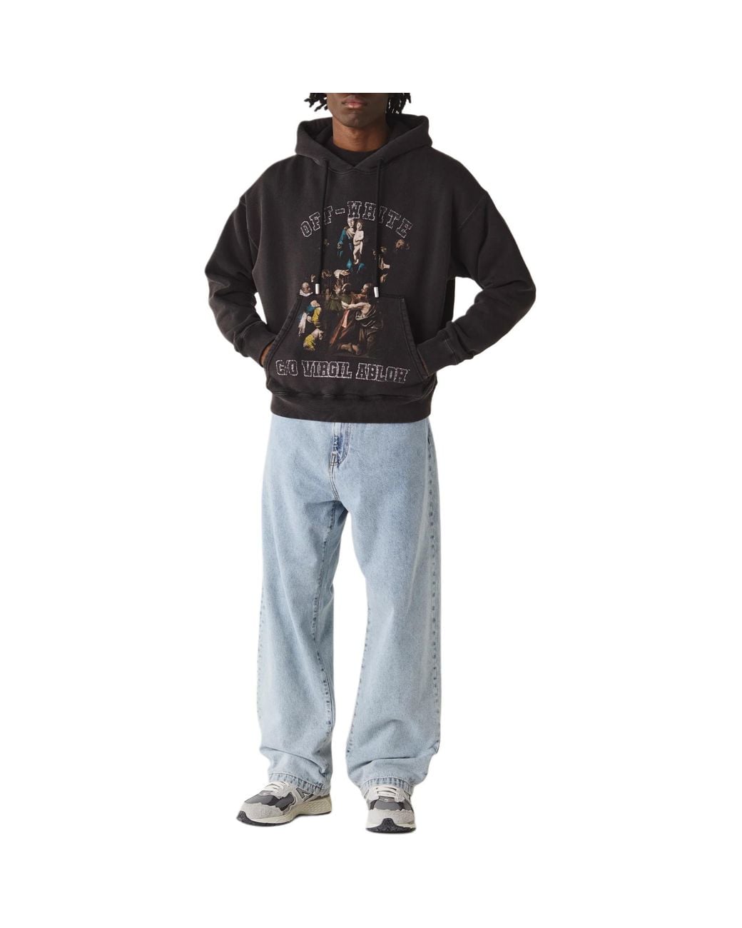 Off-White c/o Virgil Abloh Black Mary Skate Hoodie for men