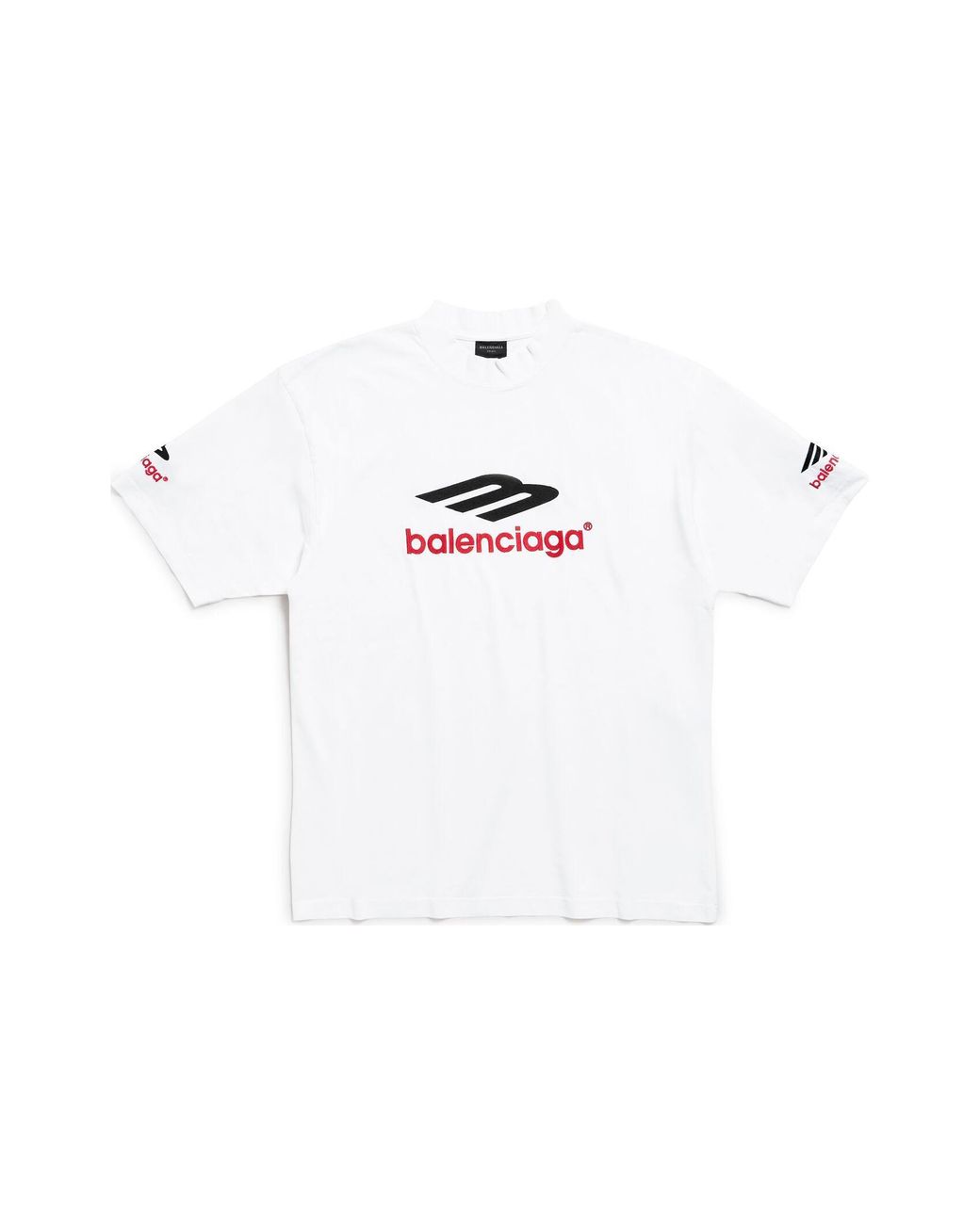 Balenciaga White 3B Sports Icon T-Shirt for men