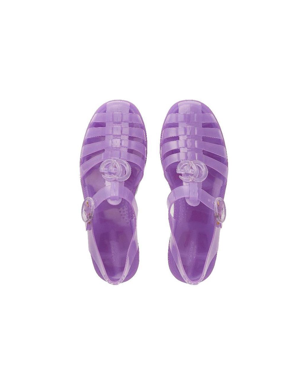 Gucci Purple (Wmns) Embossed Flat Sandals