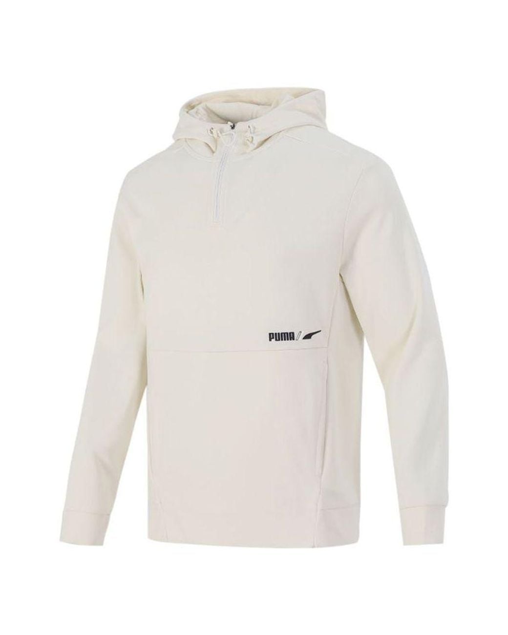 PUMA White Half Zip Jacket for men
