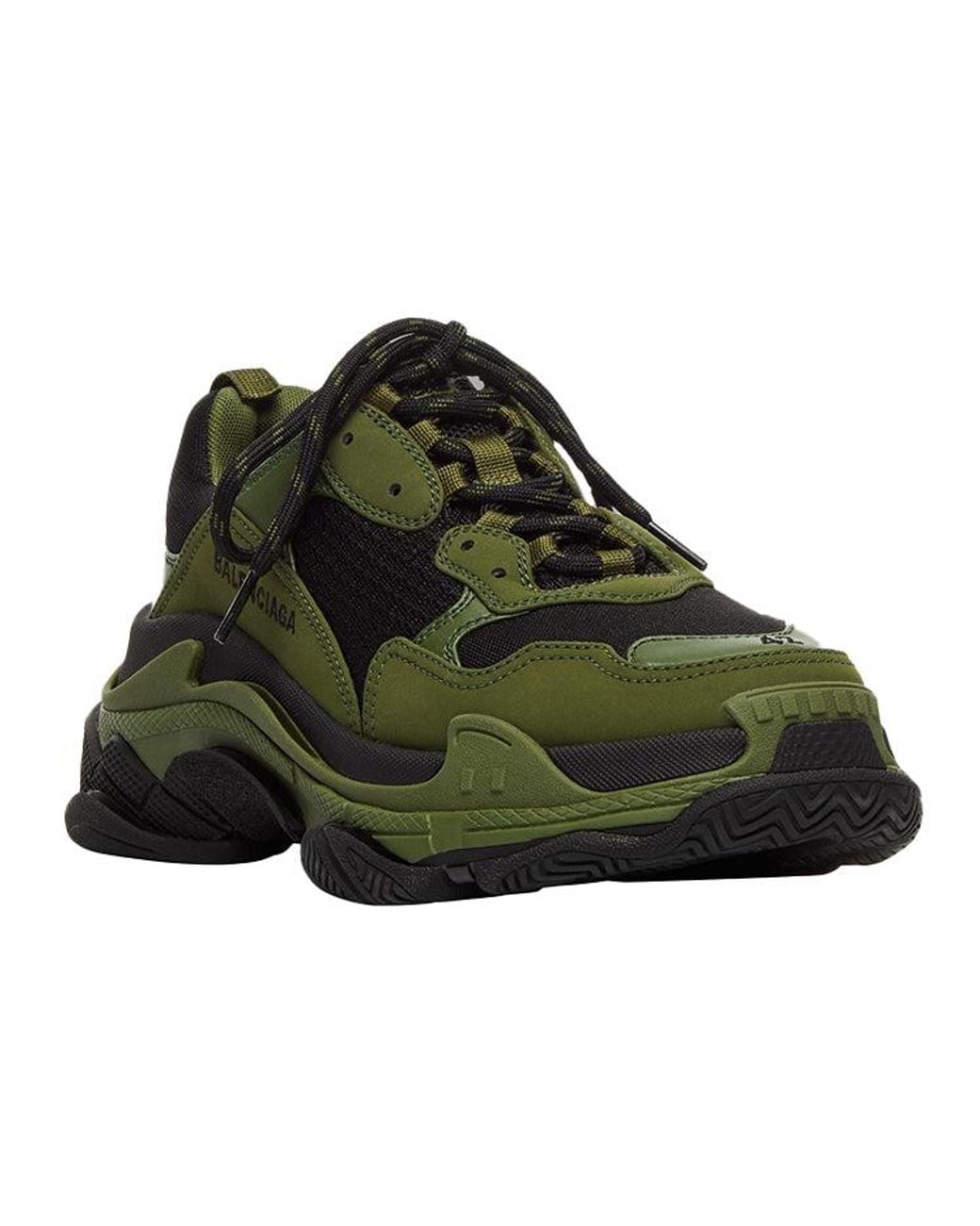 Balenciaga Green Triple S Sneaker Khaki' for men
