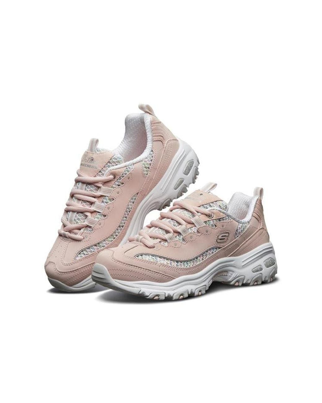 Skechers White (Wmns) D'Lites 1.0 Light