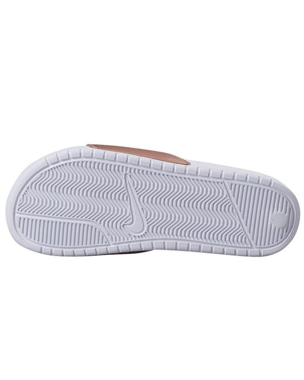 Nike Brown (Wmns) Benassi Jdi 'Metallic Bronze'