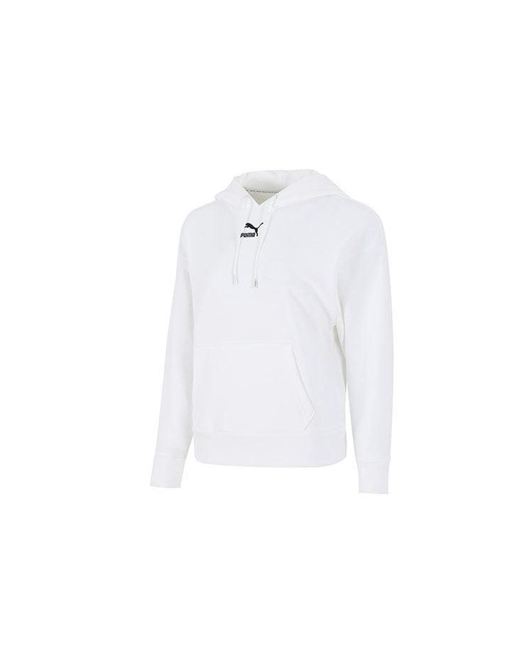 PUMA White (Wmns) Classics Logo Graphics Hoodie