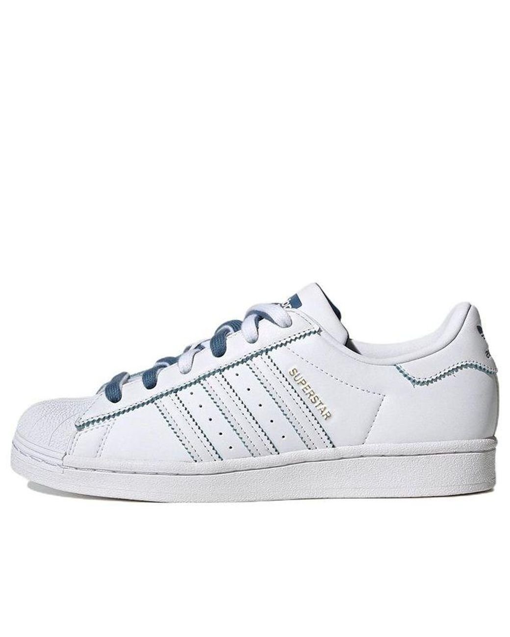 adidas Originals Superstar Casual Wear-resistant Skateboarding Shoes White  Blue | Lyst