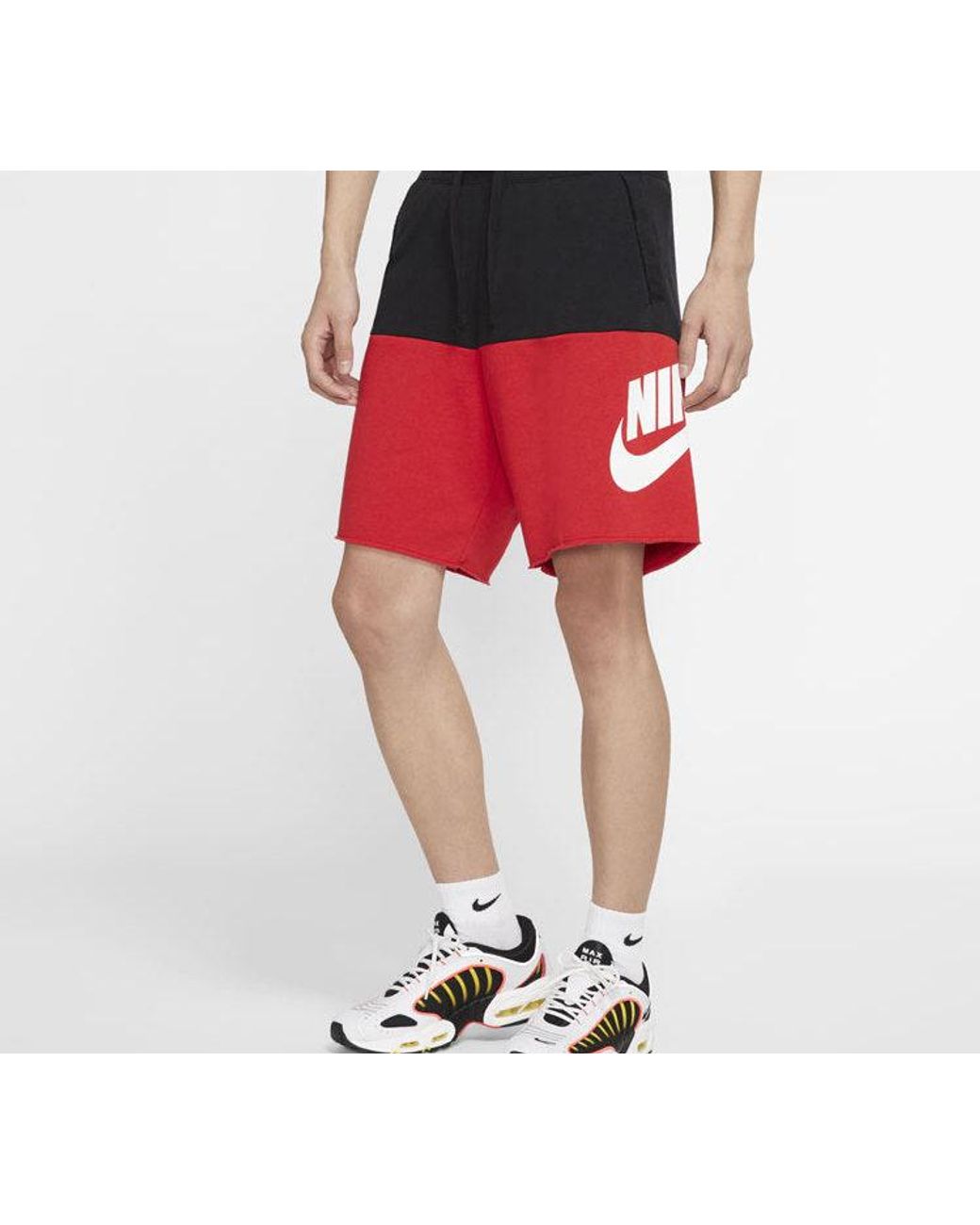 Nike Large Logo Sports Shorts Blackred for men