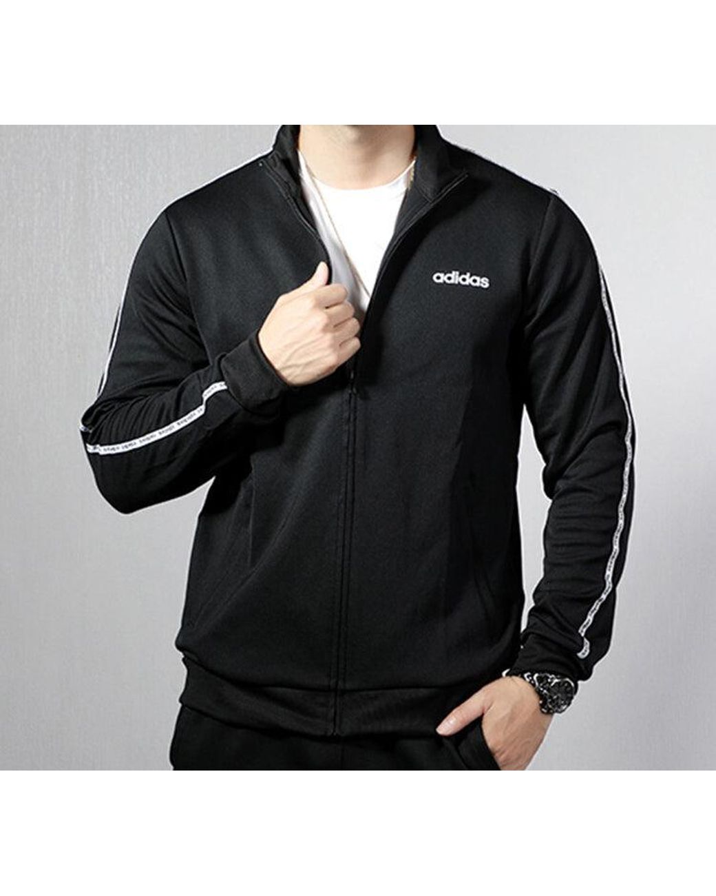 Adidas Black C90 Track Top Jacket for men