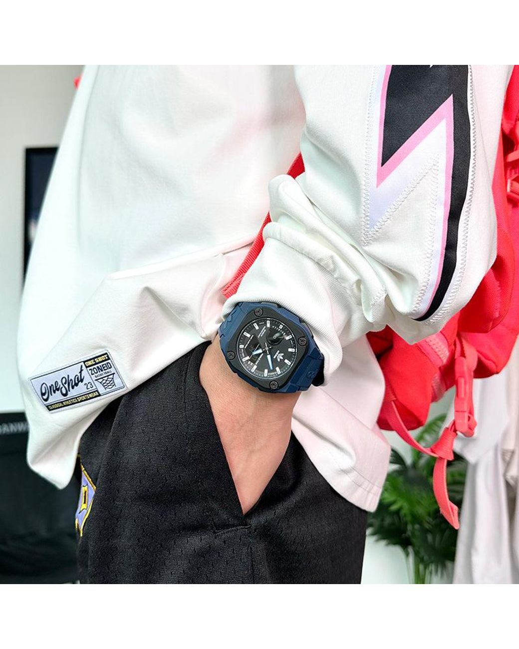 Adidas Blue Mineral Resin Strap Watch for men