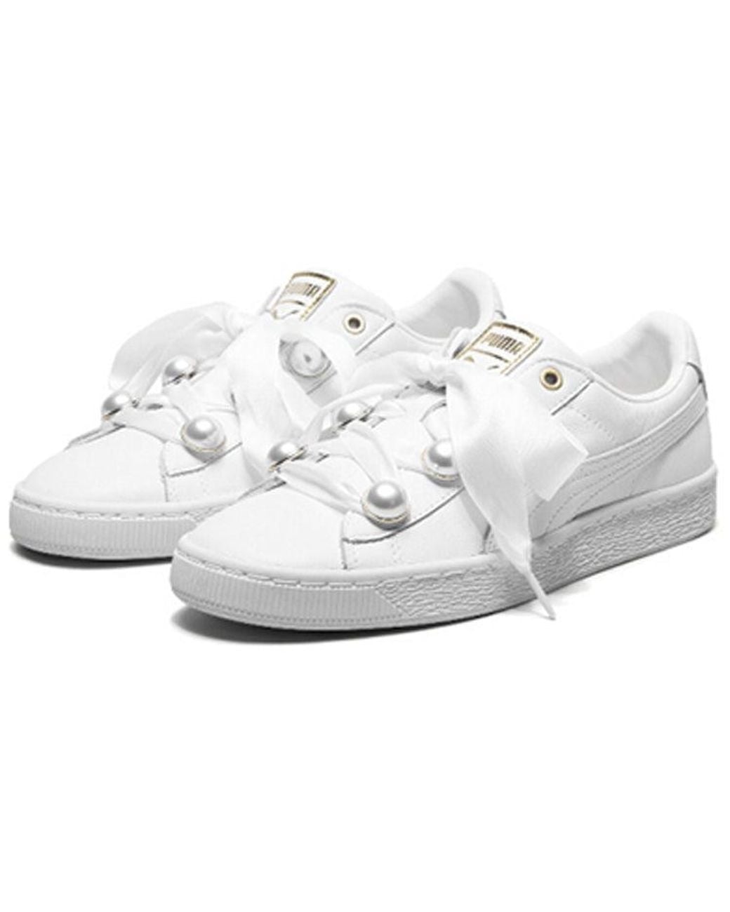 PUMA White (Wmns) Suede Platform Bling