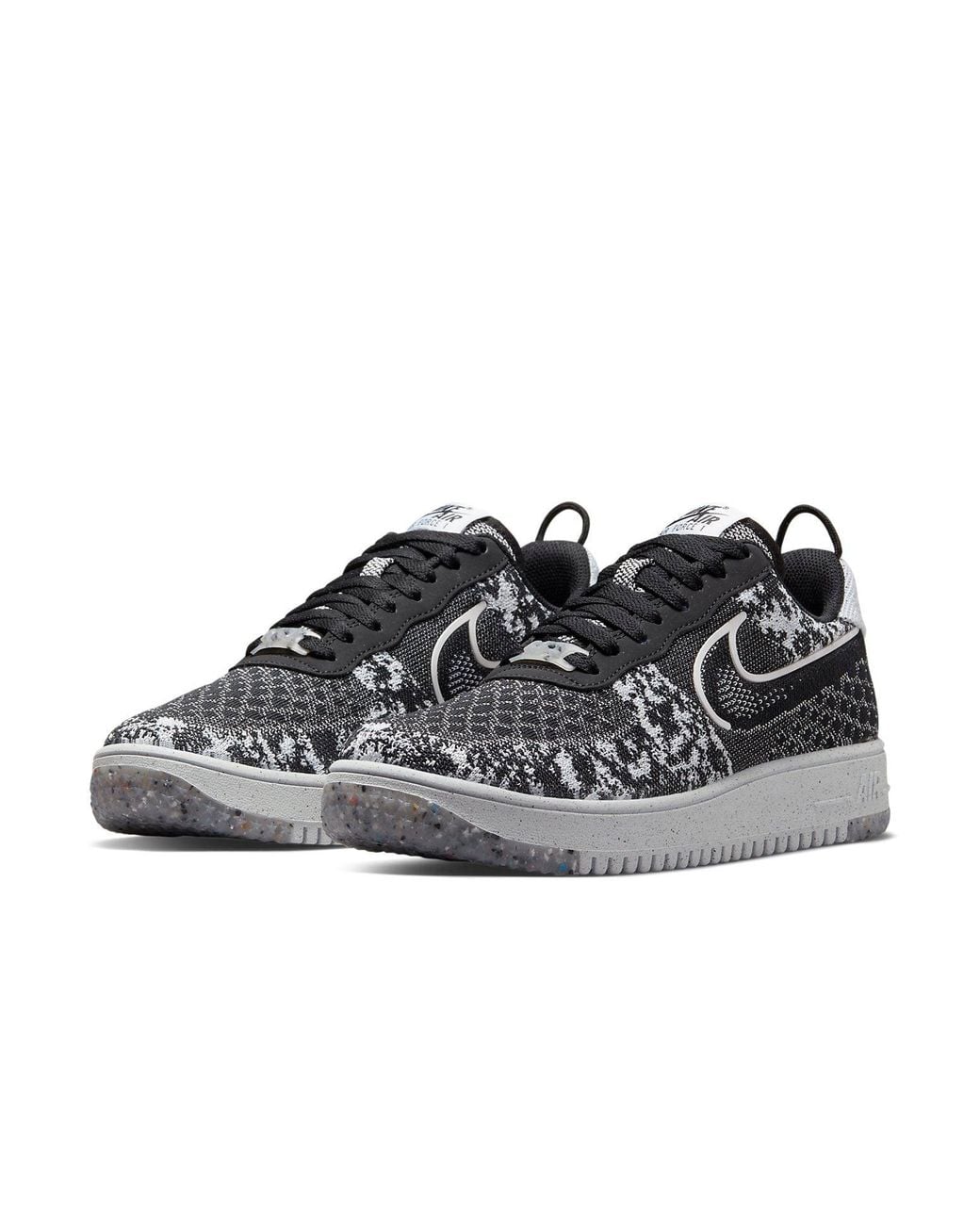 Nike Black Air Force 1 Crater Flyknit Next Nature for men