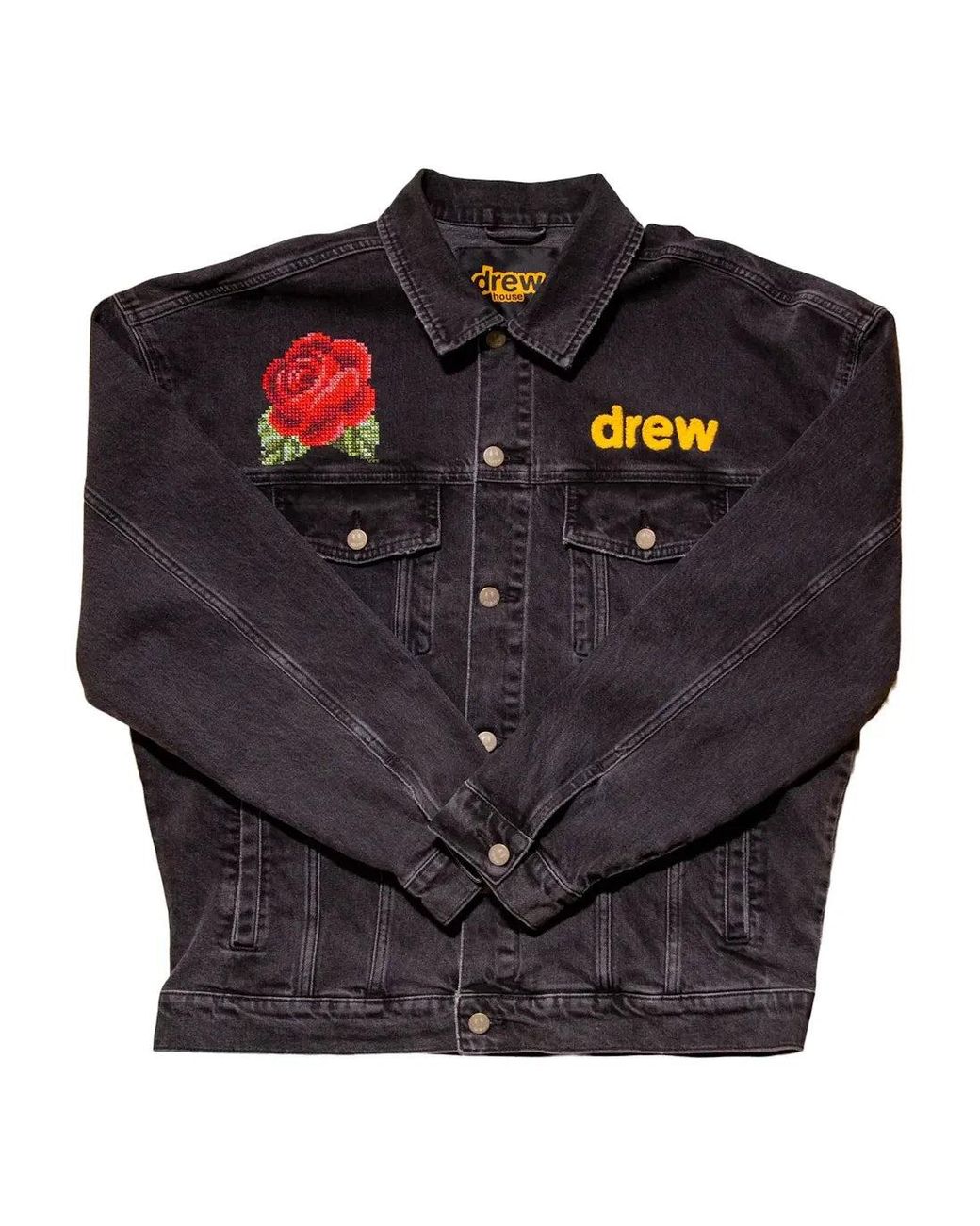 Drew House Black Hearty Trucker Jacket 'Medium Wash' for men